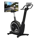 Skandika Ergometer Abisko |Automatische Lenker & Sattelhöhenverstellung, App-kompatibel, EMS-Widerstand, max. 135 kg & 190 cm, LED-Display, 36 Widerstandsstufen | Fitnessgerät für Zuhause (Schwarz)