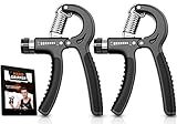 2er Set Unterarmtrainer - 5-60 kg Verstellbarer Handtrainer mit E-Book - unterarm trainingsgerät verbesserte Kraft & Grip Handgelenk Arm Unterstützung & Grip-Rehabilitation