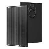 WERCHTAY 120w Solarpanel, Hohe Effizienz Monocrystalline Solarmodul, Full Black Aluminium Frame Solar Panel, 12V/24V PV Modul Ideal for Balkonkraftwerk, Wohnmobil, Garden Shed, Boot (120w)