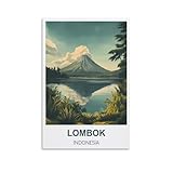 TNODZ Malen nach Zahlen für Erwachsene, Lombok Indonesien Leinwand Malerei von Zahlen Kunst- und Bastelset für Erwachsene 20x30 cm