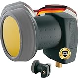 SCHWAIGER 319 Single LNB Low Noise Blockconverter Sun Protect digital hitzebeständig LNB-Kappe Satellitenschüssel-Zubehör SAT-Empfang Wetterschutz vergoldete Kontakte anthrazit