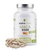 Maca Kapseln hochdosiert 20:1-8000 mg Maca Pulver pro Kapsel - 180 Kapseln veganer Maca Extrakt - Vorrat für 6 Monate Extrakt