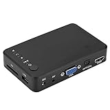 Garsent Multimedia-Player, 1080P HD HDMI Audio- und Video-Multimedia-Player Unterstützt USB, SD-Karte, Festplatte mit IR-Fernbedienung, 110V-240V.(EU)