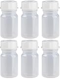 Weithalsflaschen 6 x 50ml Laborflasche Naturfarben aus LDPE inkl. Schraubverschluss, Laborflaschen, Plastikflasche, Kunststoffflasche, Plastikflaschen, Kunststoffflaschen ***