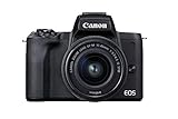 Canon EOS M50 Mark II Kamera + Objektiv EF-M 15-45mm F3.5-6.3 is STM (24,1 MP, 7,5 cm Touchscreen LCD, WLAN, HDMI, Bluetooth, Dual Pixel CMOS AF System, Augen AF, 4K Video, OLED EVF), schwarz