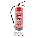 Gloria PD 6 GA Pulverlöscher - 6kg Dauerdrucklöscher - Brandklassen A, B, C - inkl. Wandhalterung