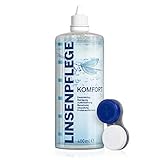 Linsenpflege Komfort 400ml: Kombilösung mit Proteinentfernung in patentierter Klarflasche plus Behälter