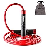 AUTUWT Gewicht springseil 1LB,Aluminium Griff & 9mm Dicke Seil - Ideal Für Fitness, Gewichtsverlust, Crossfit, Boxen, MMA, Double Unders,Functional Core,Boxen Sport Training,Kinder und Erwachsene