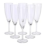 IKEA, Glas , Svalka Champagnerflöte, transparent, 6 Stück