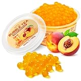 Bubble Tea Perlen PFIRSICH 490 GRAMM, Boba Fruchtperlen vegan, glutenfrei und mehr Inhalt