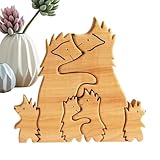 Igel-Puzzle aus Holz,Puzzles in Tierform - Dekorativer Tischaufsatz,6X Holzpuzzles für Kinder, Heimdekor-Puzzles, frühes Lernspielzeug für und Mädchen