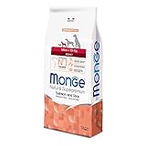 Monge Natural Superpremium Adult Salmon and Rice, Hundefutter für alle Rassen (Trockenfutter für Hunde mit Lachs & Reis, sehr Ballaststoff- & Vitaminreich, 7,5 kg)