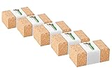 5x Kork-Schleifklötze | mit abgerundeten Kanten | 10x4x6 cm | Halterung für Schleifpapier, Schmirgelpapier, Sandpapier | 5er-Pack