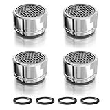 Wasserhahn Aufsatz Strahlregler - 4 Stk Sehr Wassersparend M24 Mit Edelstahl Einsatz - Sieb Für Außengewinde Wasserhähne (Silber)