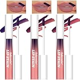 NewBang Abziehbarer Lippenkonturenstift-Fleck, 3PCS Tattoo Magic Tint Farben Matt Pink Nude Lips Gloss Lipliner Set, Lang Anhaltend Wasserfest, Prall Lippenstift-Makeup