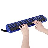 F-37s Melodica, Blasrohr-Mundstück mit 37 Tasten, Klavierblasmusikinstrument mit Notenaufkleber und Aufbewahrungstasche, Geburtstagsgeschenke für Anfänger und Melodica-Liebhaber