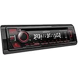 Kenwood KDC-BT450DAB CD-Autoradio mit DAB+ und Bluetooth Freisprecheinrichtung (Hochleistungstuner, Soundprozessor, USB, AUX, Spotify Control, 4x50 Watt, Tastenbeleuchtung rot)