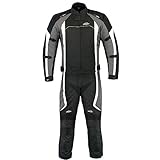 PROANTI Motorradkombi Biker Motorrad Textil Kombi wasserdichte Jacke und Hose - Größe M