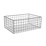 BUTLERS Aufbewahrungskorb Eisen L34 x B24 x 12cm -Deposit- Korb Metall | Aufbewahrung im Kleiderschrank und Regal | Deko & Organizer für Badezimmer, Wohnzimmer, Büro| Behälter für Küche
