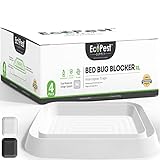 ECOPEST Bettwanzen Detektor – 4er Pack | Bettwanzenfalle Bed Bug Blocker (XL) | Bettwanzen Test (Weiß) | Extra große Insektenfalle, Wanzen Monitor und Detektor für Bettwanzen