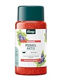 Kneipp Badekristalle Muskel Aktiv - mit wertvollem ätherischen Wacholder-, Rosmarinöl & Arnikaextrakt - wärmend wohltuend zur Muskulatur - 600g