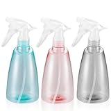 Diompirux 3 Stücke Sprühflasche 500ml, Kunststoff Zerstäuber Sprühflaschen, Nachfüllbare Trigger-Sprühflaschen für Nebel, Handsprüher für Pflanzen,Blumen,Garten,Friseur,Autopflege(rosa,blau,schwarz)