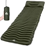 Unigear Camping Isomatte Kleines Packmaß, Aufblasbare Luftmatratze Camping, Schlafmatte für Outdoor, Ultraleicht Feuchtigkeitsbeständig Wasserdicht und rutschfest, MEHRWEG