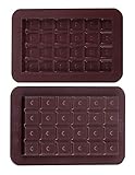 Dr. Oetker 1293 Silikon-Schokoladenform Süße Tafeln 2er Set, Formen aus hochwertigem Platinsilikon, Schokolade selbst machen - für individuelle Köstlichkeiten, (Farbe: braun), Menge: 1 Stück