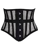 Corsets Island Waist Training Steel Boned Mesh Corset Taillentrainings-Korsett Stahlverstärkt, Hochwertiger Shaper (DE/NL/SE/PL, Alphanumerisch, L, Regular, Regular, Schwarz - Black)