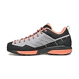 Scarpa W Mescalito Planet Grau-Rot - Atmungsaktiver Leichter Damen Zustiegsschuh, Größe EU 39.5 - Farbe LightGray - Cora