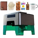 3W Tragbarer Lasergravierer，Mini Desktop Gravurmaschine，Windows & APP Steuerung，Einfache Einrichtung，Für Anfänger，Holz Kunststoff Keramik Glas Essen DIY