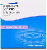 Bausch + Lomb SofLens Daily Disposable Tageslinsen, sphärische Kontaktlinsen, weich, 90 Stück BC 8.6 mm / DIA 14.2 / -3.50 Dioptrien