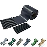 Sichtschutzstreifen Zaun 35 m x 19 cm inkl.20 Clips, Sichtschutz Zaunfolie PVC Sichtschutzstreifen Doppelstabmatten für Gartenzaun, Balkon/Diverse Farben