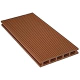 HORI® WPC/BPC Terrassendielen Komplettset I Hohlkammerdiele Bali hellbraun I Dielenlänge 2,9 m I Fläche 28 m²