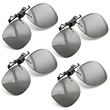 PRECORN 4er Set 3D Brille Clip-On für Brillenträger - Passive 3D-Brille für Cinema 3D - kompatibel mit LG, Philips, Panasonic, Toshiba, Grundig, RealD Kinos u. vielen weiteren passiven 3D-Fernsehern