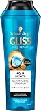 Gliss Shampoo Aqua Revive (250 ml), Haarshampoo bietet eine Extraportion Feuchtigkeit & gesunden Glanz, Feuchtigkeitsshampoo für normales bis trockenes Haar