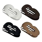 Flache Haarspangen für Damen, 4 Stück, rutschfest, Styropor, Herzform, dickes oder langes Haar, modisches Accessoire für Mädchen, Hochzeit, 9,5 x 5 x 3,5 cm