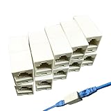 Generisch RJ45 -Koppler, Ethernet -Koppler - Ethernet Extender -Adapter weiblich zu weiblich - 10x -Netzwerk Doppeler gerade Kopf -LAN -Kabel -, modularer Stecker für feste Kabel und Standard