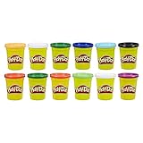 Play-Doh E4830F03 12er-Pack mit Spielknete in Grundfarben, 112g-Dosen in recycelbarer Verpackung, optimal für Schulen und Kindergärten, ab 2 Jahren