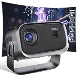 XBJ [Elektrischer Fokus | Auto-Trapezkorrektur] Mini Beamer Unterstützt 4K 1080P, K6 Tragbarer Projektor, WiFi 6, Bluetooth, 360° Drehbar, Kompatibel mit Handy/PC/TV Stick/Laptop/Smartphone
