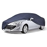 cartrend Vollgarage 'New Generation', Auto Abdeckplane, wetterfeste, waschbare Abdeckung, Polyester blau, mit Aufbewahrungstasche, Größe M, M: 472 x 203 x 159 cm