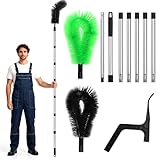Dachrinnenbürste Dachrinnenreiniger mit Teleskopstiel 390cm Dachrinnen Reinigung Dachrinnenreinigungswerkzeug Tachrinnenreiniger und Reinigungslöffel Schaufel 2 in 1