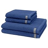 Ross - Smart - 2 X Handtuch 2 X Duschtuch im Set (Royalblau)