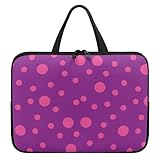 Treer Laptoptasche 10-17 Zoll, Polka Dot Serie Jahr Handtasche Damen Herren, Laptop Tasche mit Reißverschluss, Wasserdichte Tragetasche Laptop Rucksack, Notebook Tasche für Business (Lila,13 Zoll)