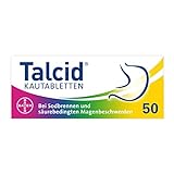 Talcid® Kautabletten bei Sodbrennen und säurebedingten Magenbeschwerden, 50 Stück