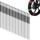 MoguGo 20 stücke Motorräder Reifen Kette Skid Winter Fahrrad Schneeketten, Wiederverwendbare Anti-Schneeketten,Notfall-Schneereifenketten, Universal-Reifenkabelgurte für Motorräder (Schwarz)