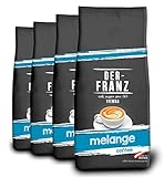 Der-Franz Melange Kaffee, Intensität 3/5, 100% Arabica, ganze Kaffeebohnen, 4x1000 g