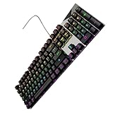 Ldabrye AntiGhosting wasserdichte 82 mechanische Tastaturen mit blauen Schaltern und RGB-Beleuchtung, Antighosting-Tastaturen für PC