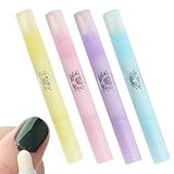 4 Stück Nagellackentferner Stift Set - Nagellack Entferner Stift - Nachfüllbar & Wiederverwendbar Nail Art Maniküre Corrector Pen - Nagellack Korrekturstift Mit 12 Austauschbare Ersatzspitzen