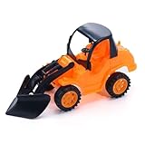 OISE ART STORE Trade Shop - Traktor mit Schaufel orange 11 x 23 cm Spielzeug für Kinder aus Kunststoff 258286 -